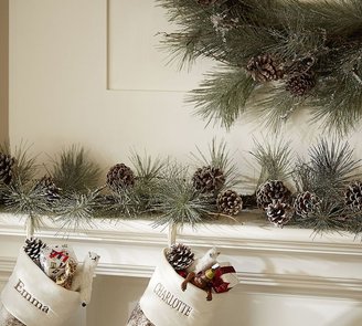 Pottery Barn Frosted Pinecone Garland