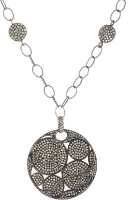 Black Diamond Carole Shashona & Silver Lotus Reflections Pendant Necklace