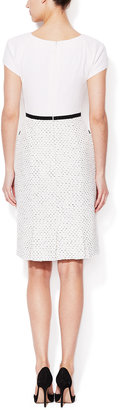 Carolina Herrera Tweed Contrast Dress