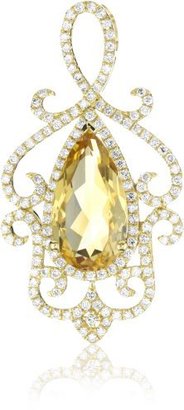 Tudor Katie Decker 18k Citrine and Diamond Pendant Necklace