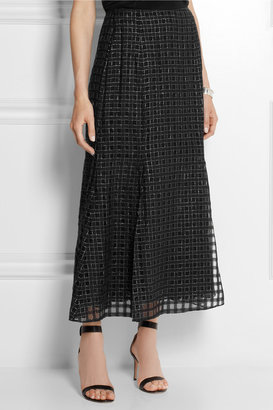 Theory Swind wool-blend voile maxi skirt
