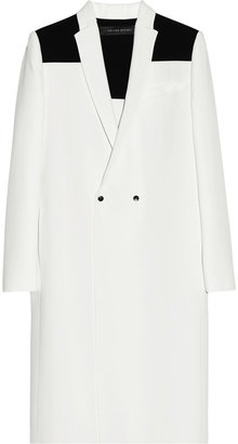 Roland Mouret Vallenar two-tone double-crepe coat