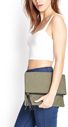 Forever 21 Oversized Canvas Clutch