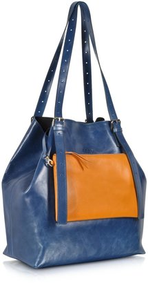 Maison Martin Margiela 7812 MM6 Maison Martin Margiela  Blue and Orange Leather Shoulder Bag
