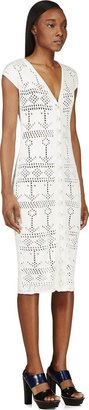 Thom Browne Ivory Open Knit Anchor Dress