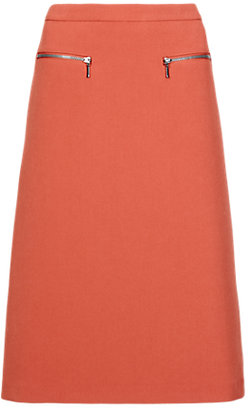 Marks and Spencer M&s Collection 2 Zip Pockets A-Line Skirt