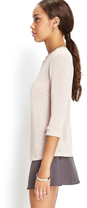Forever 21 Heathered Open-Knit Top