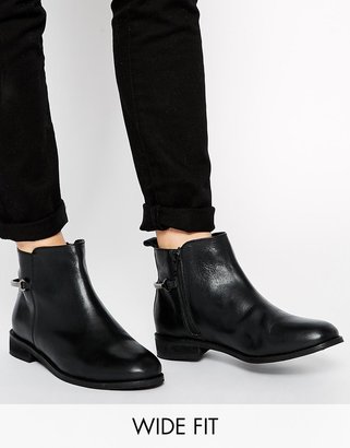 ASOS A BETTER PLACE Wide Fit Leather Ankle Boots