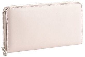 Alexander McQueen pink leather zip continental wallet