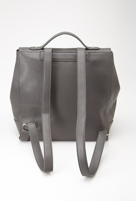 Forever 21 structured faux leather backpack