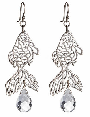Agrigento Designs Fish and Rock Quartz Earrings