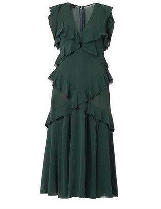 Burberry Layered ruffled silk dress