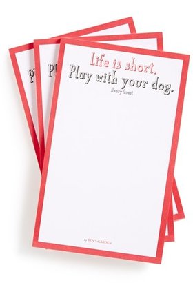 Ben's Garden 'Life Is Short. Play With Your Dog.' Scribble Pad (3-Pack)