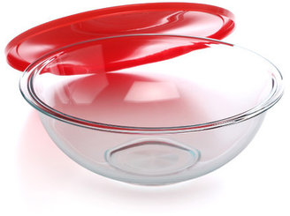 Pyrex Smart Essentials 4 Qt Mixing Bowl with Red Plastic Cover