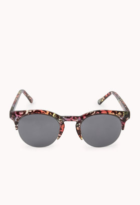 Forever 21 F7935 Leopard Round Sunglasses