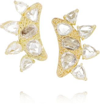 Fred Leighton Collection 18-karat gold diamond earrings