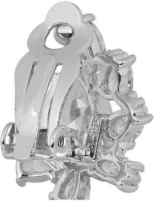 Kenneth Jay Lane Rhodium-plated cubic zirconia clip earrings