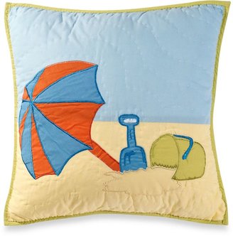 Beach Life Umbrella Throw Pillow