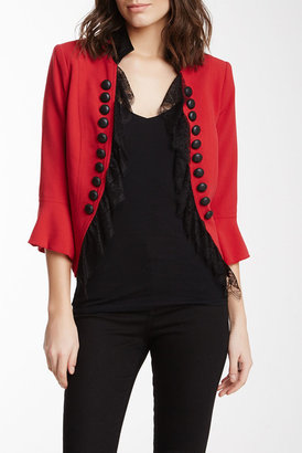 Insight Open Lace Front Crepe Jacket