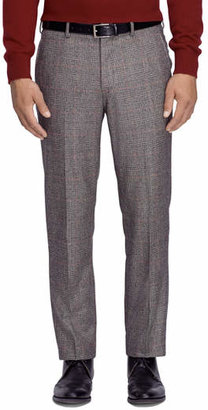 Brooks Brothers Fitzgerald Fit Saxxon Wool Plaid Dress Trousers