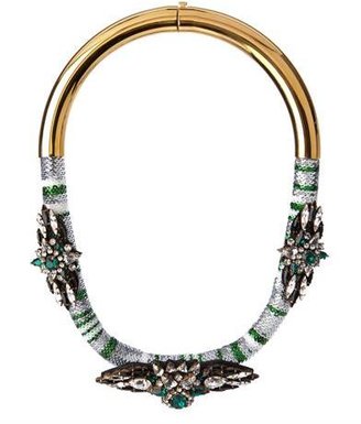 Shourouk Mamba gold-plated Swarovski necklace