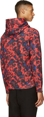 John Lawrence Sullivan Red & Blue Abstract Paint Print Hoodie