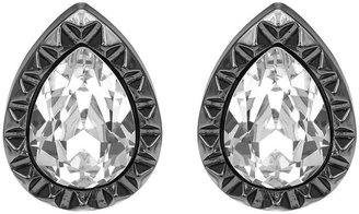 Swarovski Lola and grace Gunmetal Stone Set Earrings With Crystal