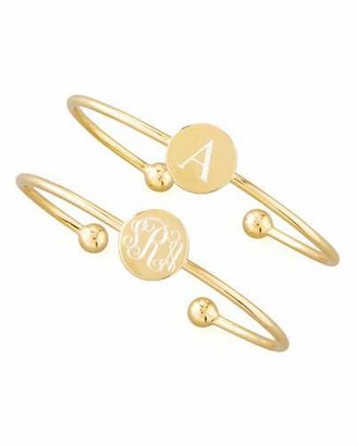 Sarah Chloe 18k Yellow Gold Vermeil Ella Engravable Disc Bracelet