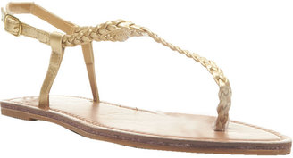 Wet Seal Braided T-Strap Sandals