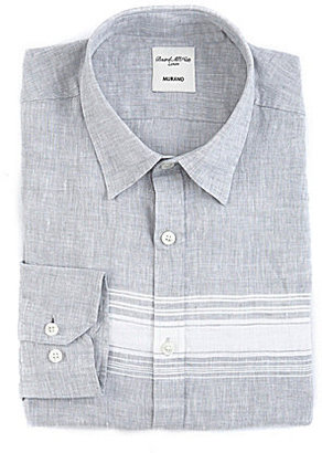 Murano Linen Placed Striped Sportshirt