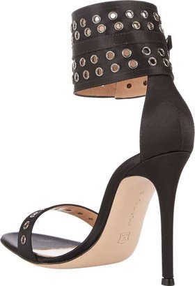Gianvito Rossi Grommet-Embellished Ankle-Cuff Sandals-Black