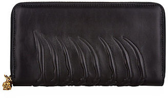 Alexander McQueen Large Zip-Around Ribcage Wallet