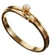 ASOS Double Faux Pearl Ring - cream