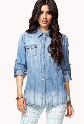 Forever 21 Life In Progress™ Chambray Shirt