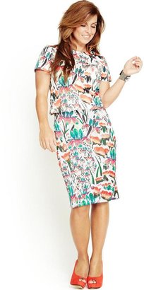 Coleen Orchid Print Bodycon Skirt