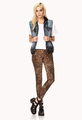 Forever 21 Untamed Leopard Skinny Jeans