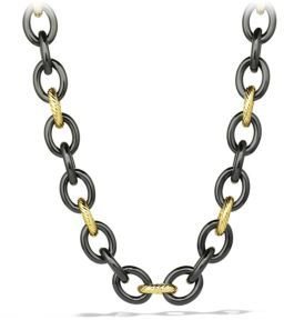 David Yurman Oval Extra-Large Link Necklace in Gold