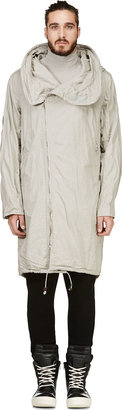 Nude:mm Grey Zipped Military Coat
