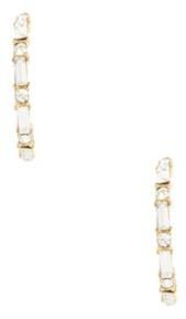 Finesse Gold swarovski crystal hoop earrings