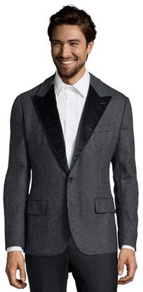 Dolce & Gabbana grey melange virgin wool blend 'Fugey' 2-button front blazer