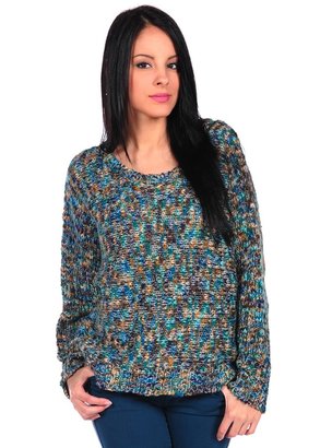 Romeo & Juliet Couture Long Sleeve Multi Yarn Sweater Top