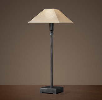Restoration Hardware Pyramid Telescoping Table Lamp With Linen Shade