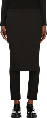 Rad Hourani Rad by Black Skirt Panel Crepe Trousers