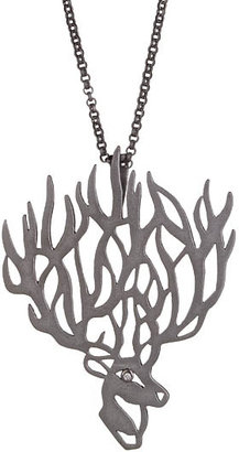 Agrigento Designs Deer Pendant Necklace in Rhodium