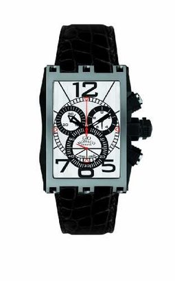 M·A·C Gio Monaco Men's 626-A Mac V Rectangular PVD Alligator Leather Chrono Watch