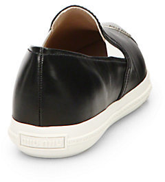 Miu Miu Leather Cap-Toe Skate Shoes