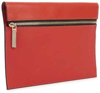 Victoria Beckham Womens Clutches Bright Red Leather Clutch