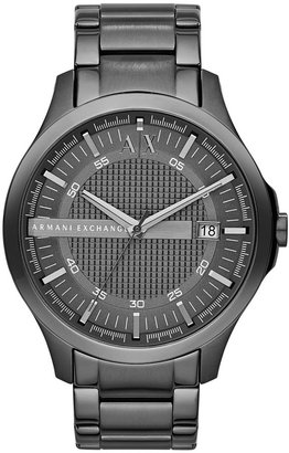 Armani Exchange A|X Men's Gunmetal Ion-Plated Stainless Steel Bracelet Watch 46mm AX2135