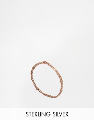 ASOS Rose Gold Plated Sterling Silver Chain Ring
