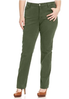NYDJ Plus Size Marilyn Colored Straight-Leg Jeans